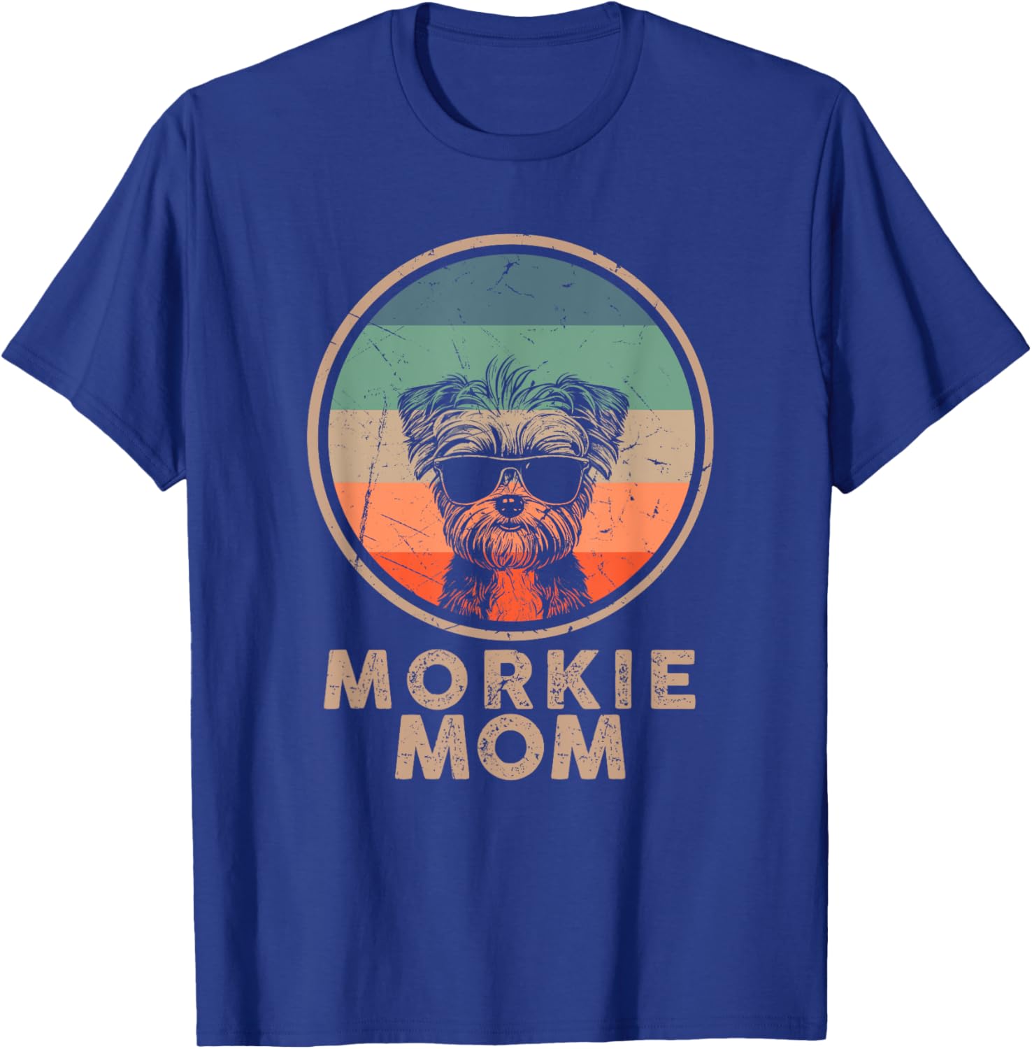 Vintage Morkie Dog Mom Gifts Retro Dog Mom Lover T-Shirt - T-Shirt | Royal