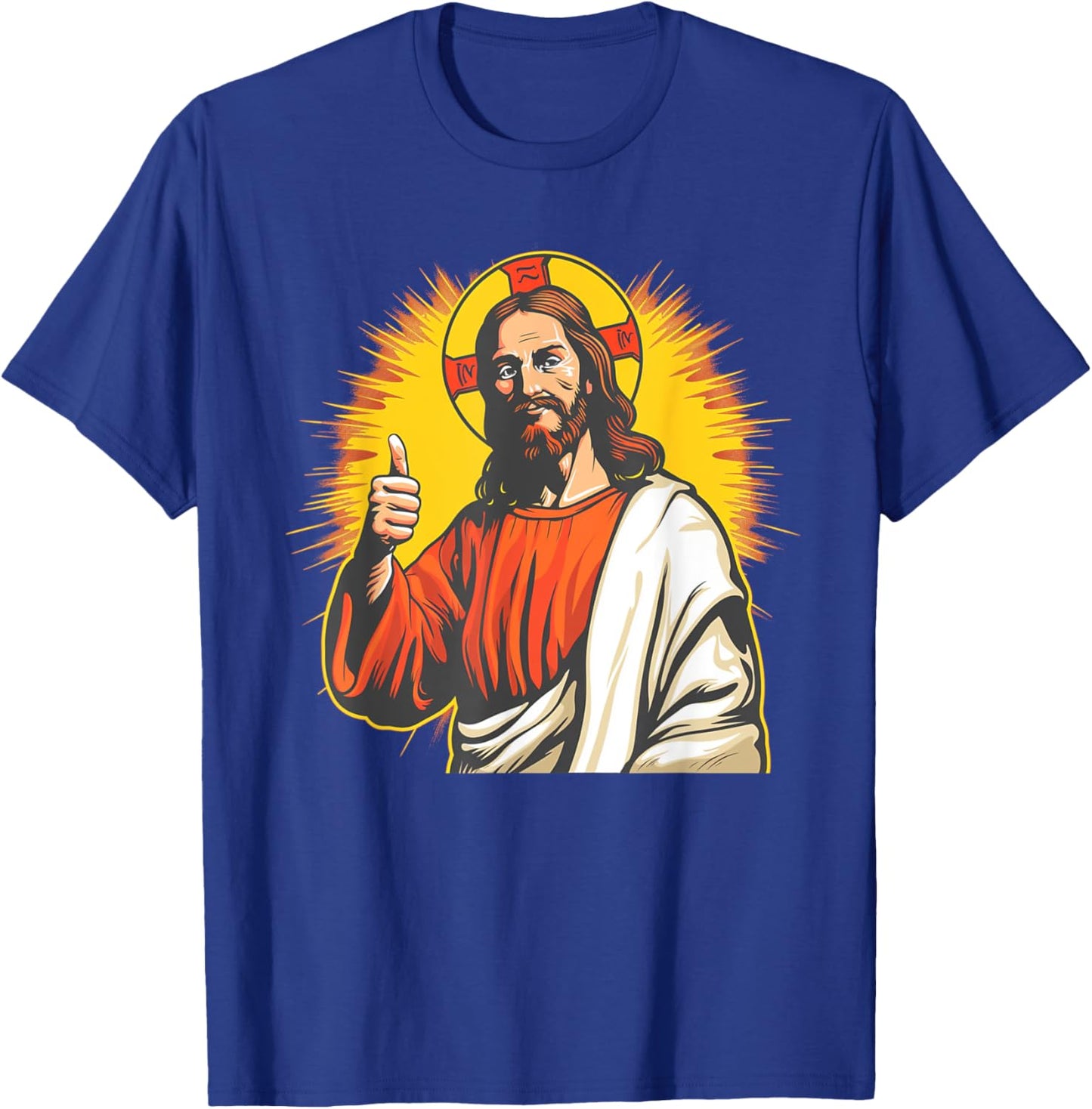Amazing Jesus with Thumb up for Boys and Girls T-Shirt - T-Shirt | Royal