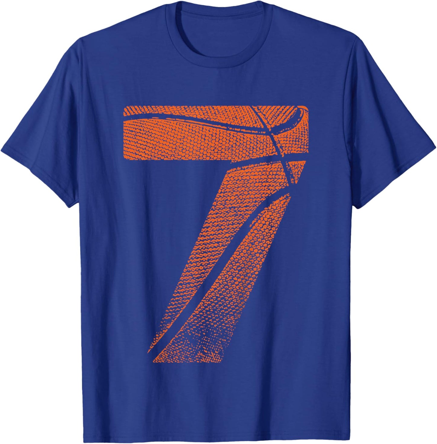 Kids 7th Birthday Boy Basketball Player Basketball 7 Years Old T-Shirt - T-Shirt | Royal