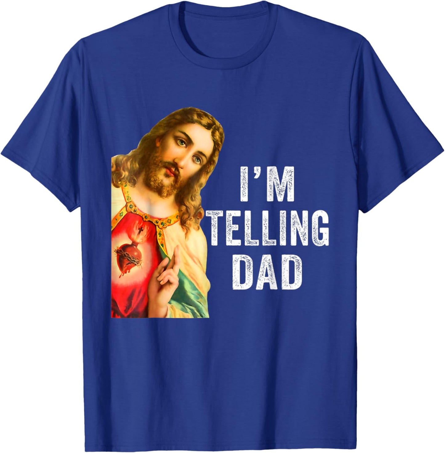 Retro Sunset Jesus I'm Telling Dad Costume Women T-Shirt - T-Shirt | Royal