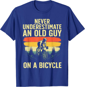 Cool Cycling Art Grandpa Bicycle Riding Cycle Racing T-Shirt - T-Shirt | Royal