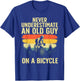 Cool Cycling Art Grandpa Bicycle Riding Cycle Racing T-Shirt - T-Shirt | Royal