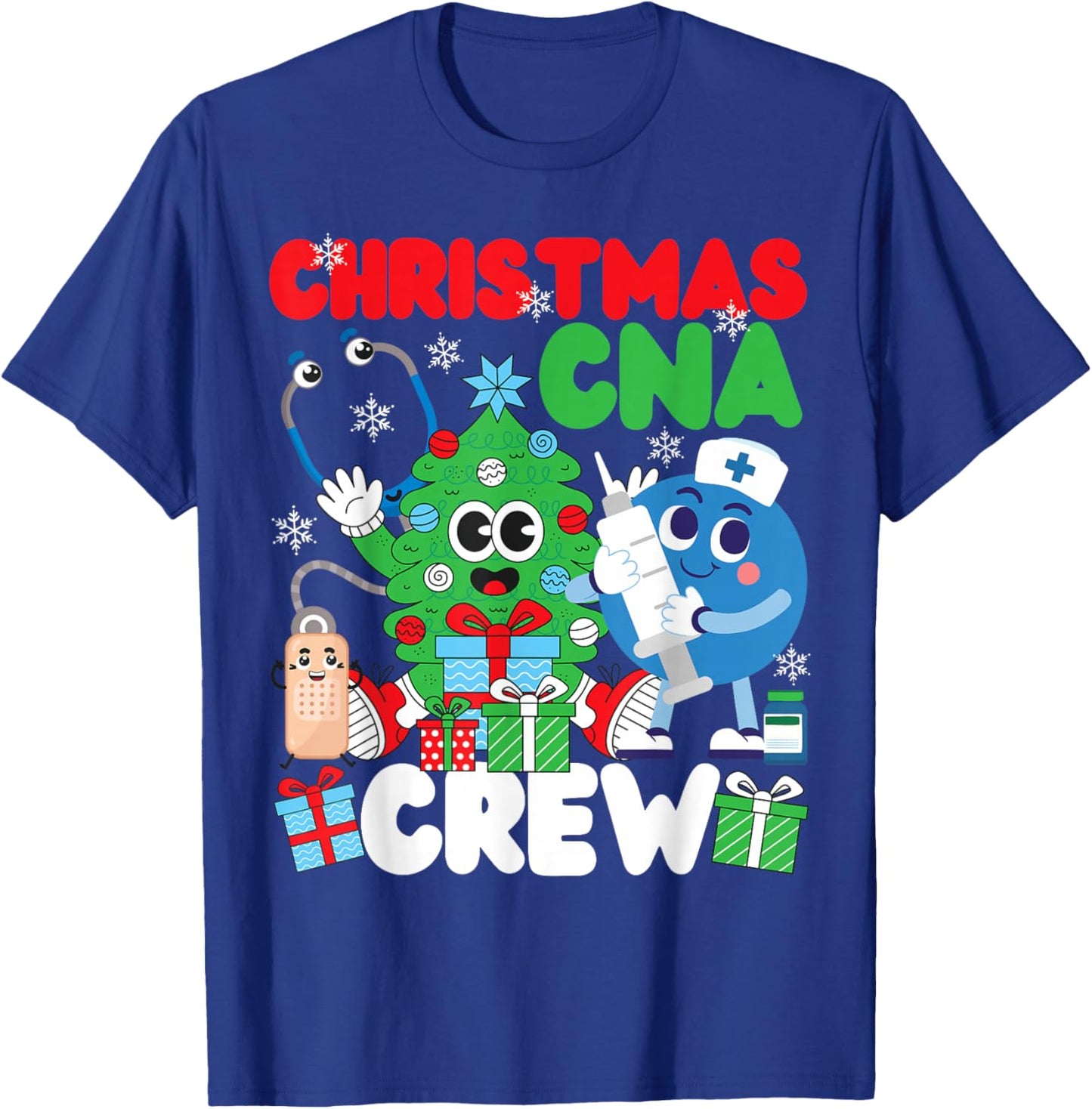 CNA Nurse Certified Nursing Assistant Christmas Christmas T-Shirt - T-Shirt | Royal
