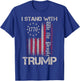 I Stand With Trump American Flag Men Woman USA Vintage T-Shirt - T-Shirt | Royal