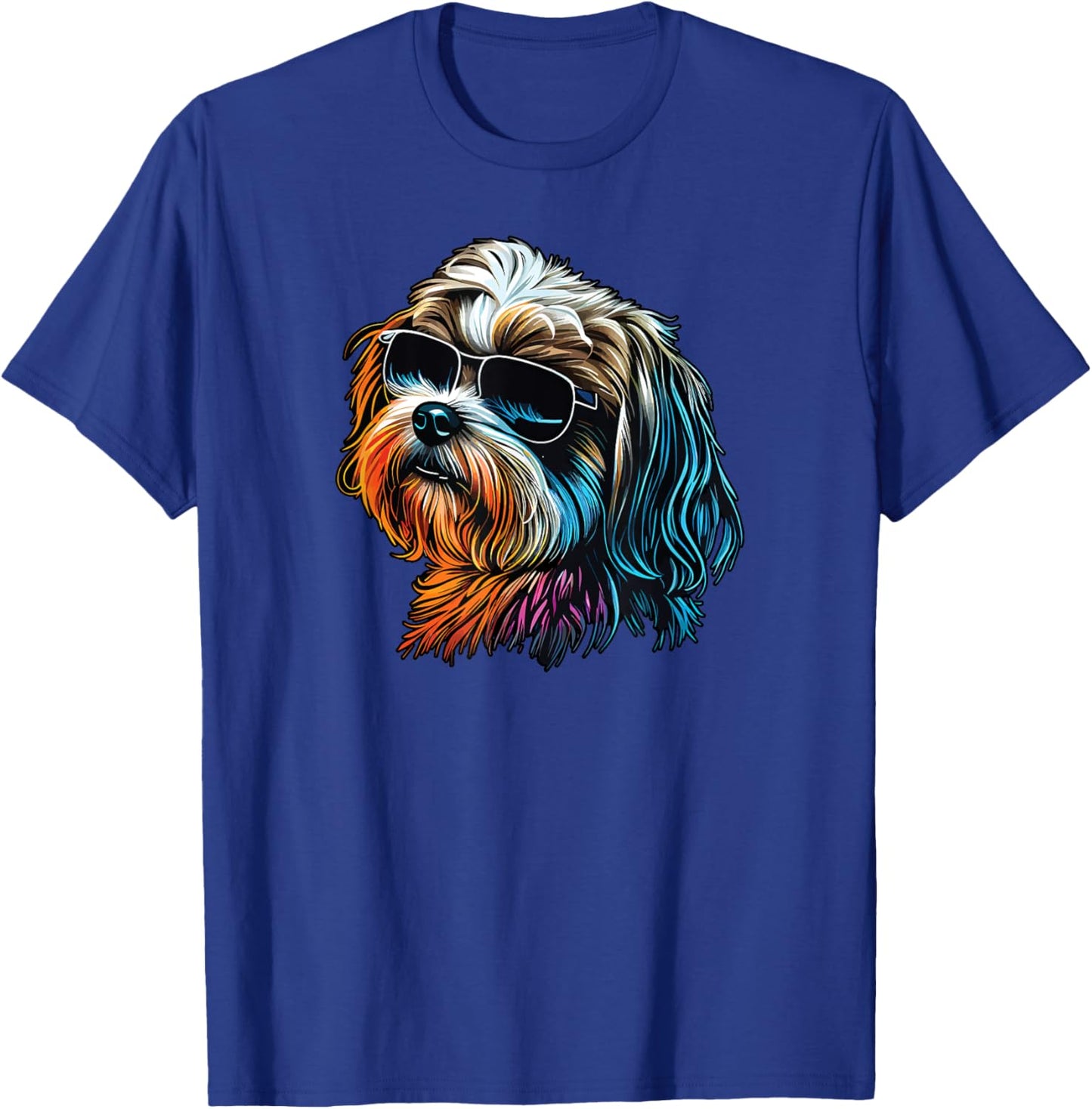 Dad Mom Cool Dog Sunglasses - Lhasa Apso Women T-Shirt - T-Shirt | Royal