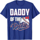 Daddy of Rookie 1 Years old Team 1st Birthday Baseball T-Shirt - T-Shirt | Royal