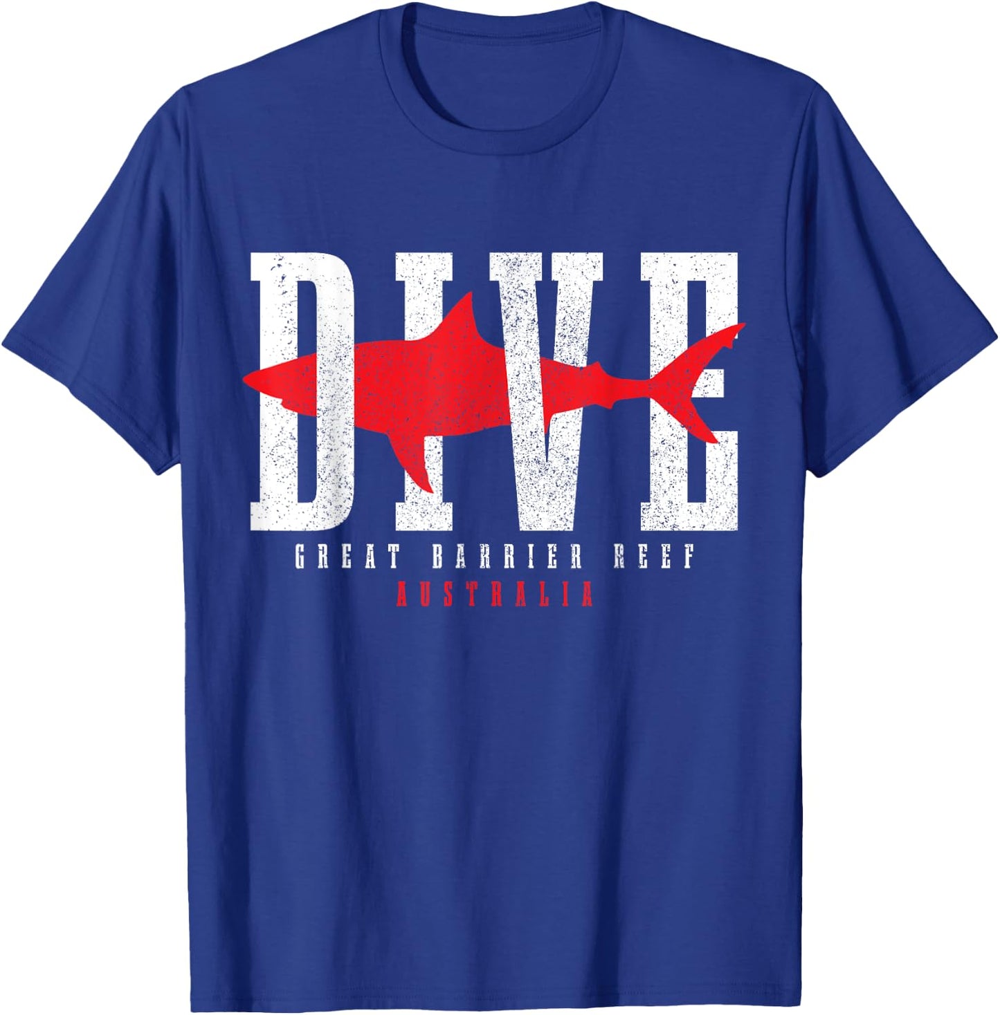 Great Barrier Reef Australia Diving Shark Diver T-Shirt - T-Shirt | Royal