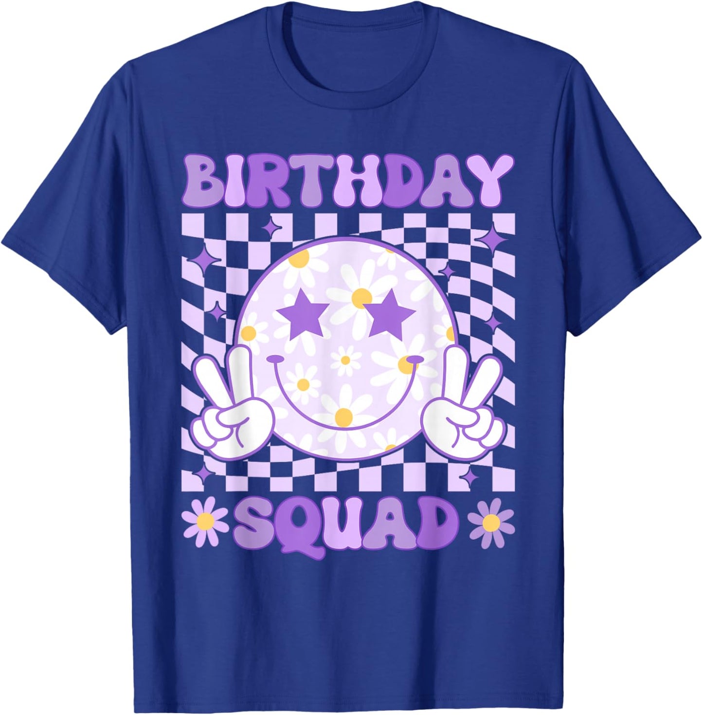 Birthday Squad Daisy Flower Matching Birthday Family Group T-Shirt - T-Shirt | Royal
