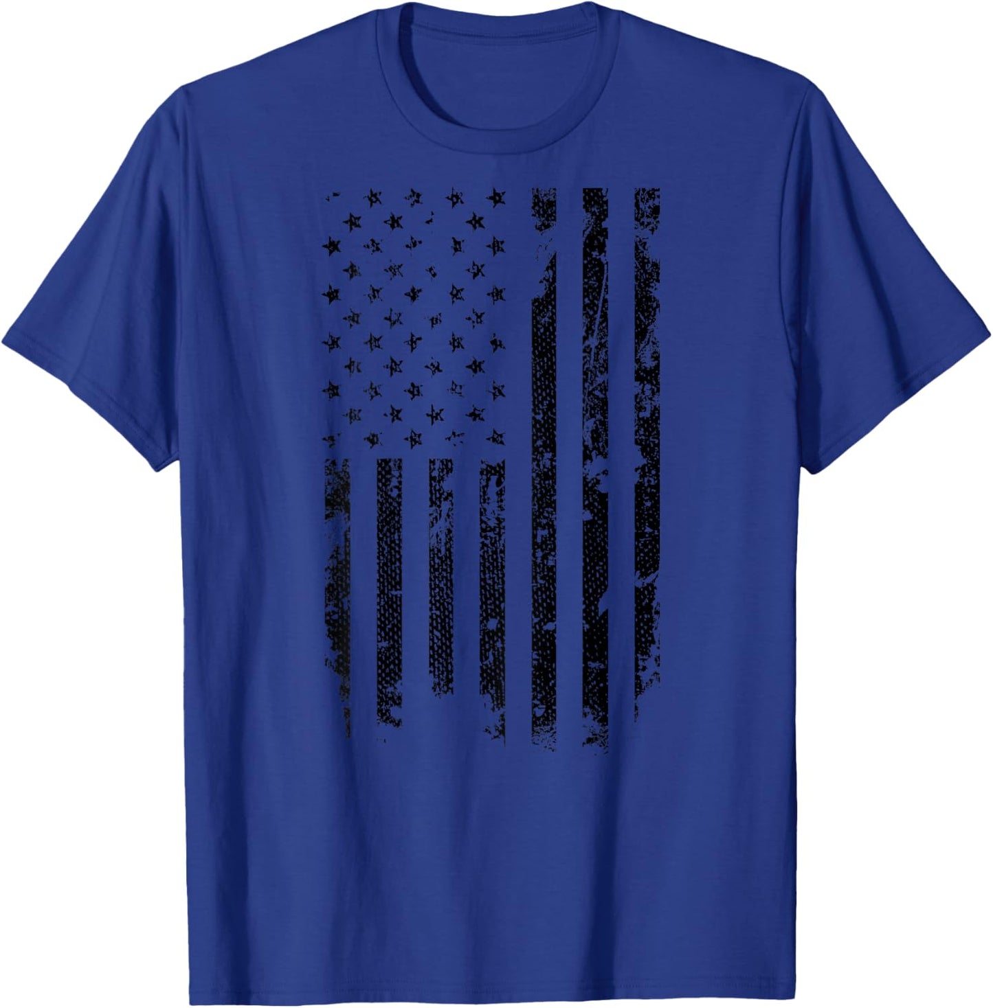 Vintage Distressed American Flag T-Shirt - T-Shirt | Royal