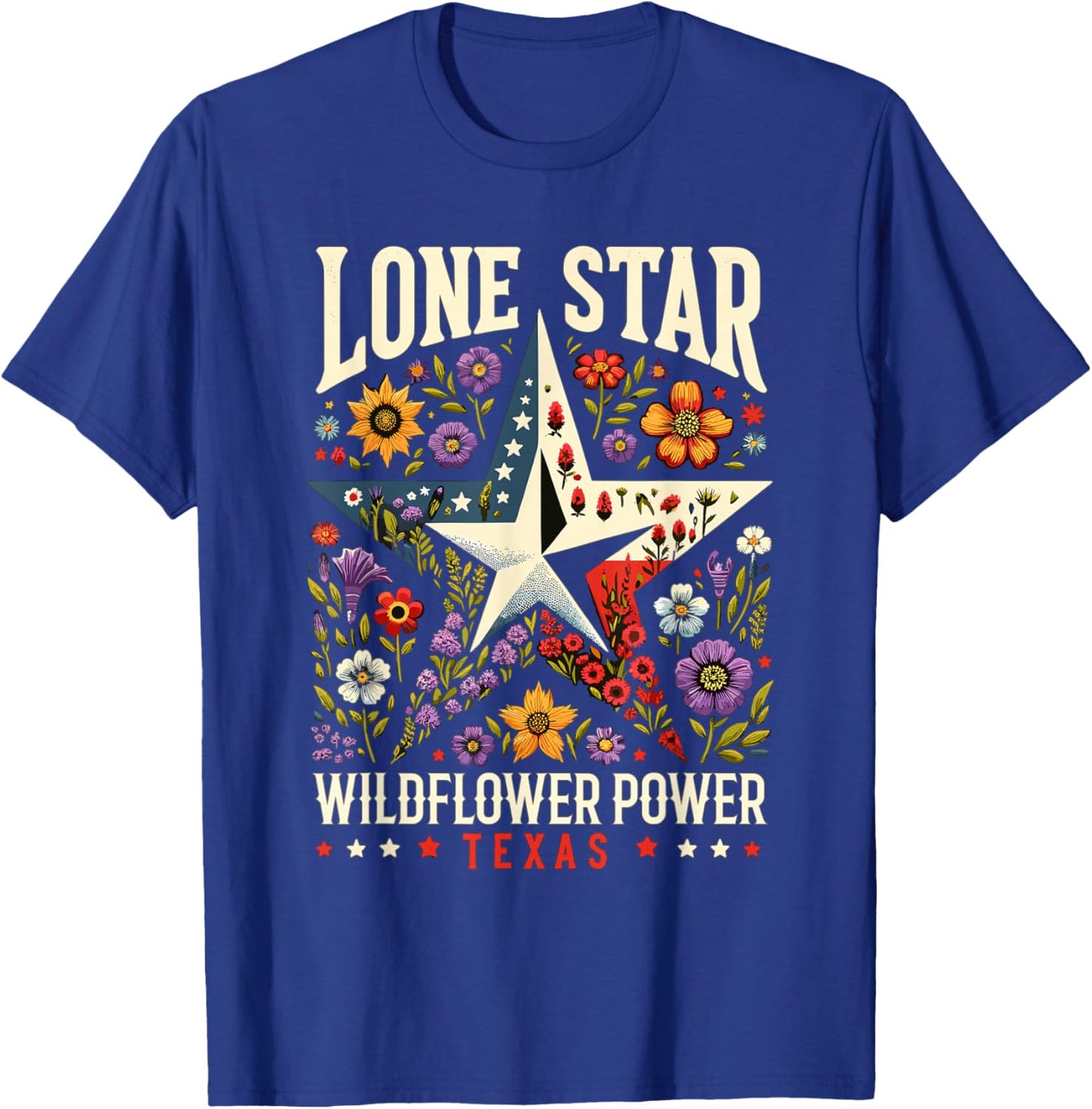 Texas Wildflowers Floral Texas Spring Lesser Sunflower T-Shirt - T-Shirt | Royal