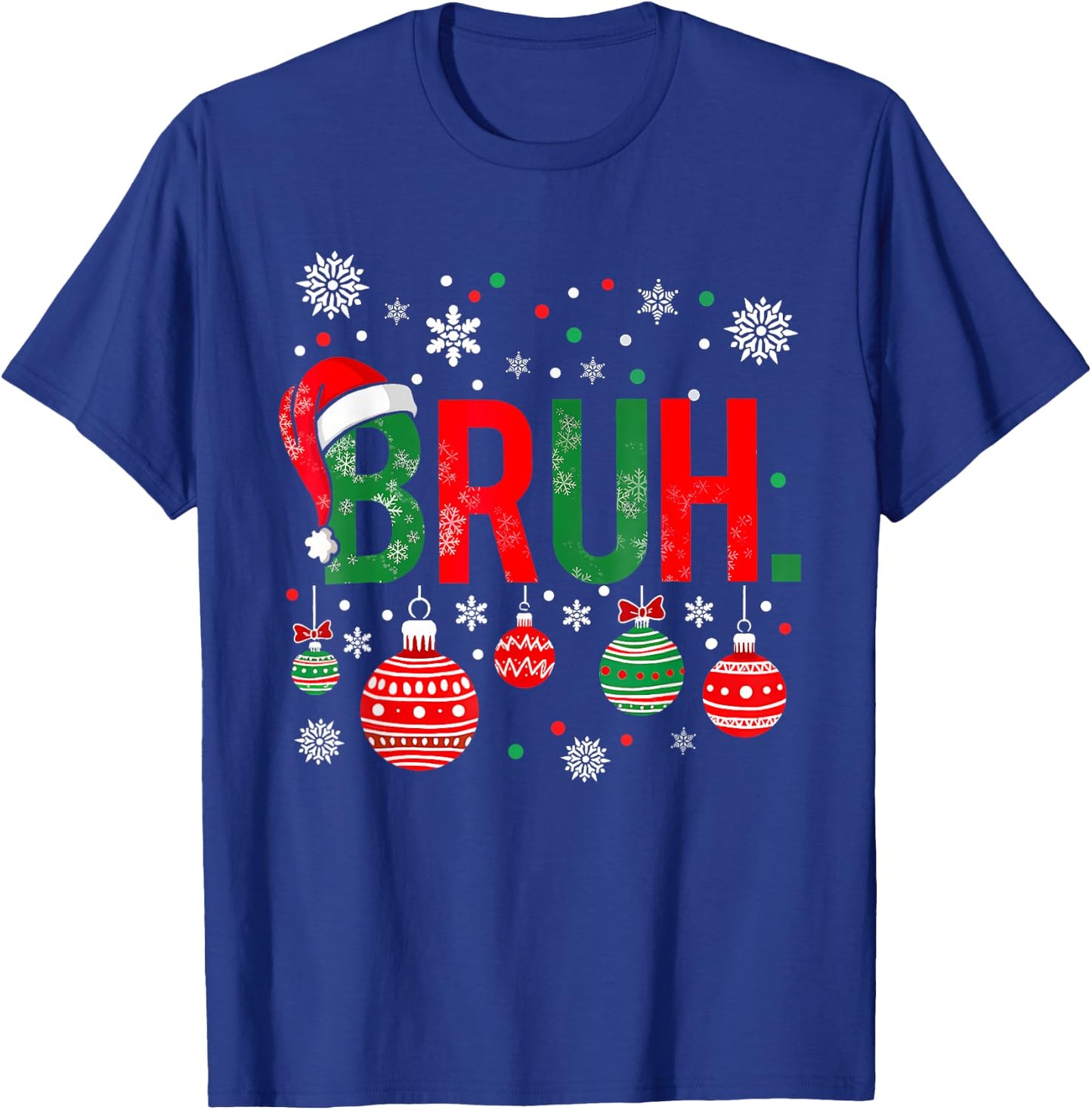 Merry Christmas Bruh Meme Funny Saying Bro Greeting Boys Men T-Shirt - T-Shirt | Royal