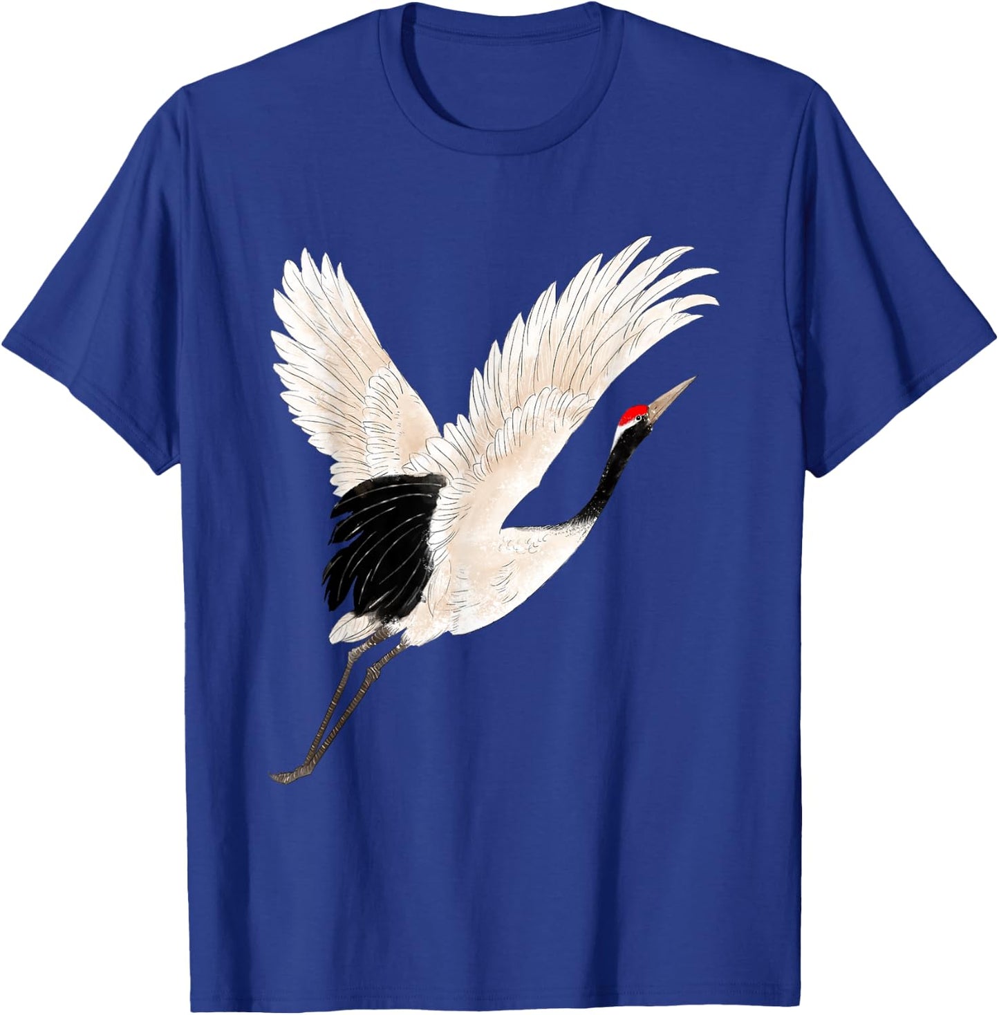 Snow Crane Bird White Bird Watching Expert Bird Photographer T-Shirt - T-Shirt | Royal