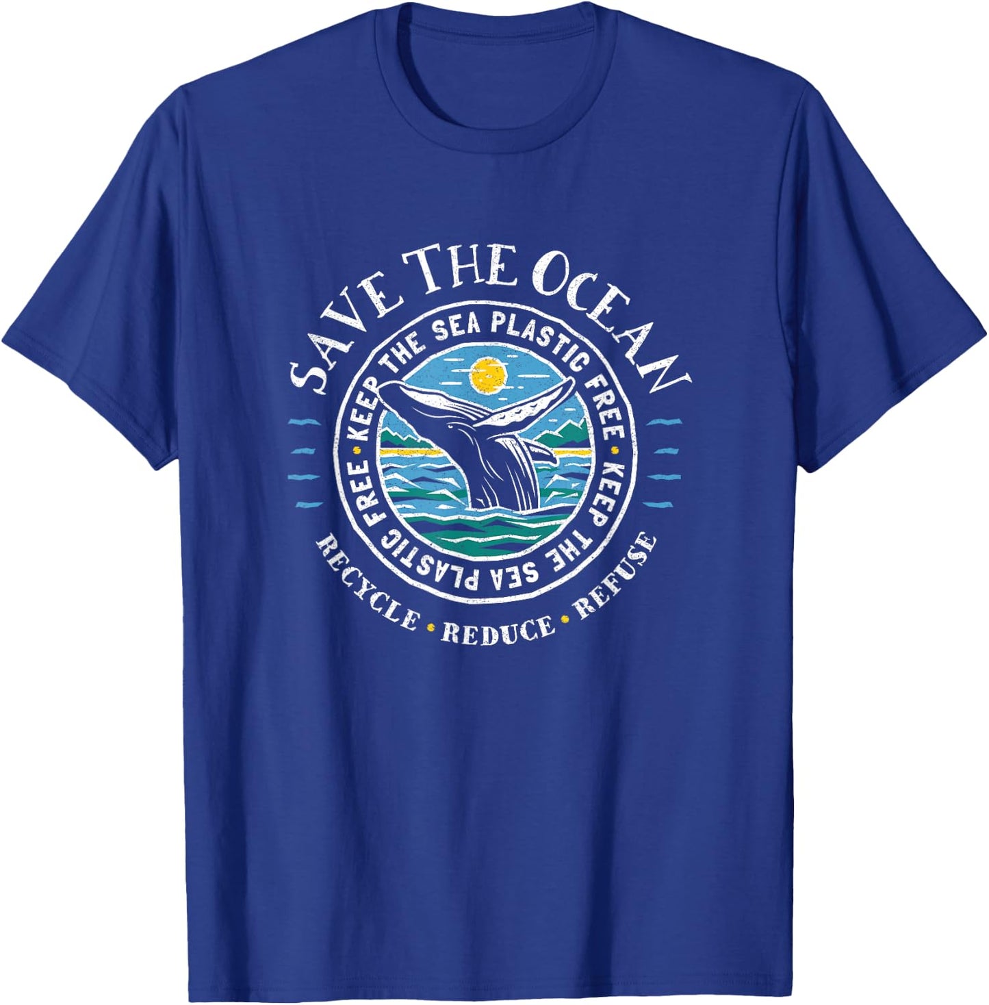 Whale Conservation - Save The Ocean Humpback Whale Lover T-Shirt - T-Shirt | Royal