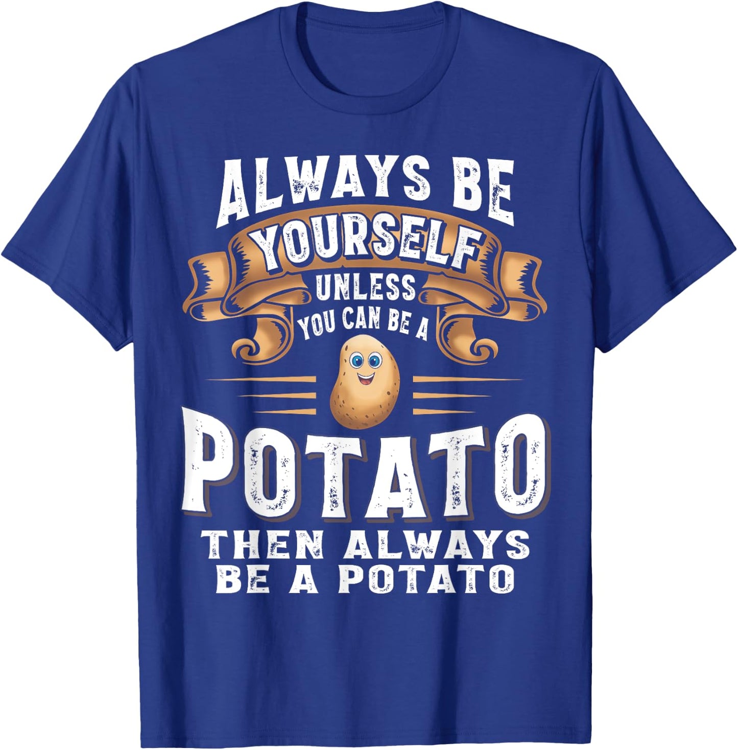 Potato Shirt Funny Cute Potato For Kids Boys Girls T-Shirt - T-Shirt | Royal