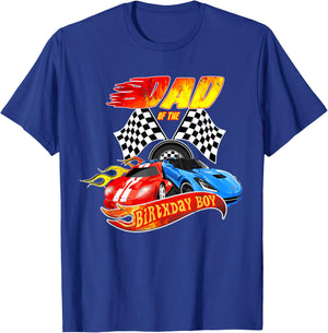Dad Of The Birthday Boy Race Car Birthday Party Racing Cute T-Shirt - T-Shirt | Royal