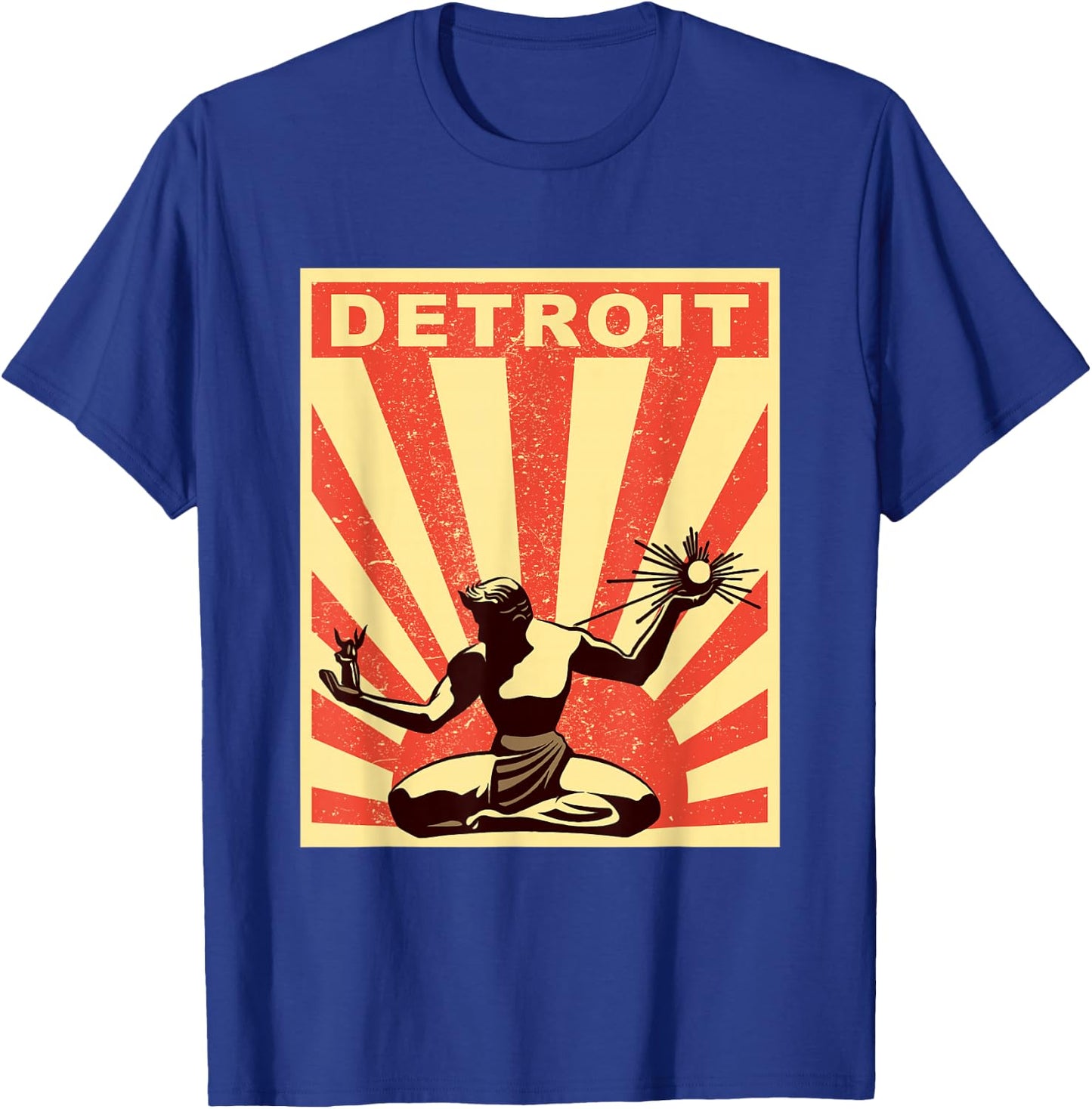 Detroit Shirt | Vintage Spirit of Detroit T-Shirt - T-Shirt | Royal