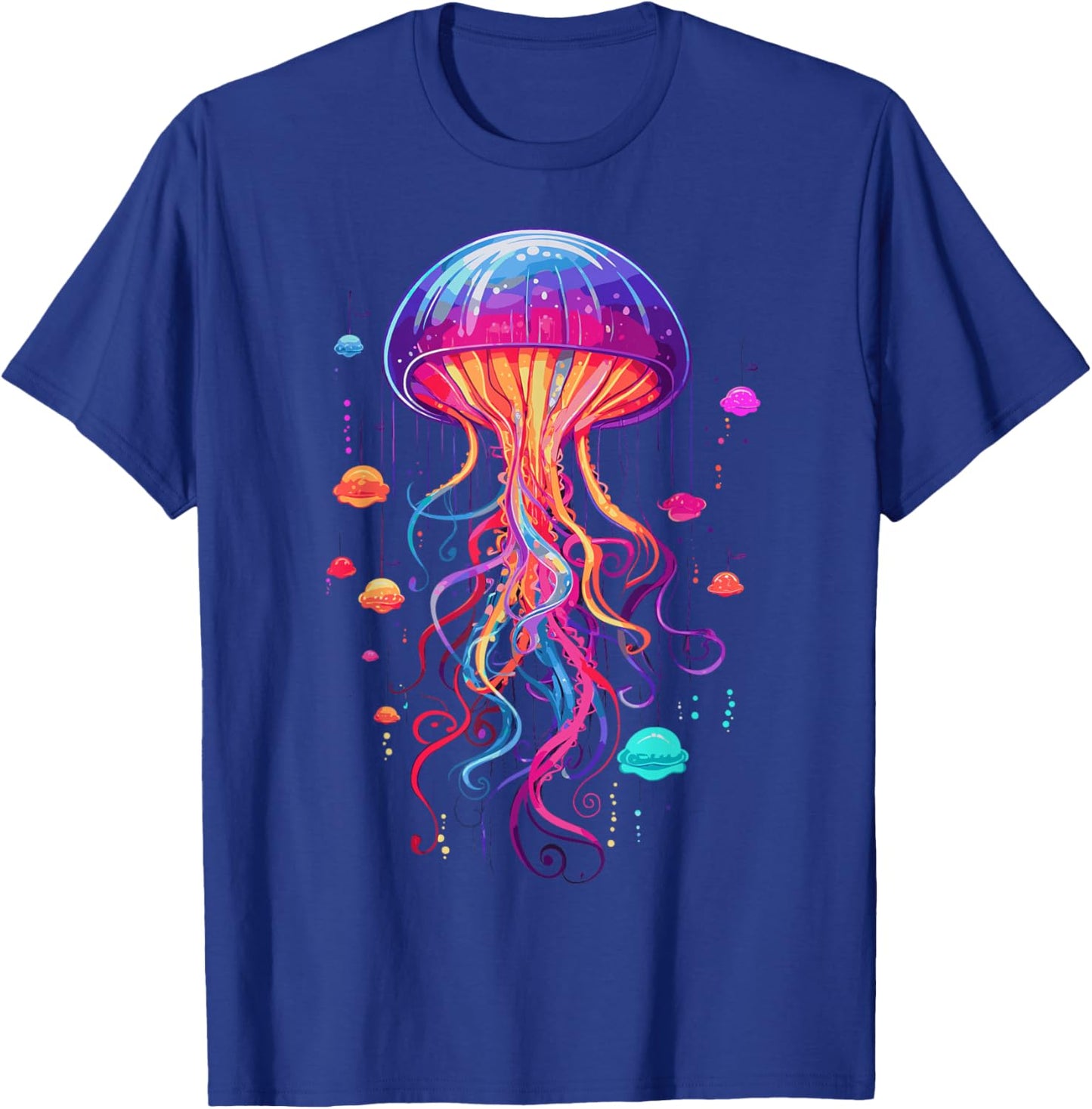 Jellyfish Ocean Animal Scuba Diving Rainbow Jelly Fish T-Shirt - T-Shirt | Royal