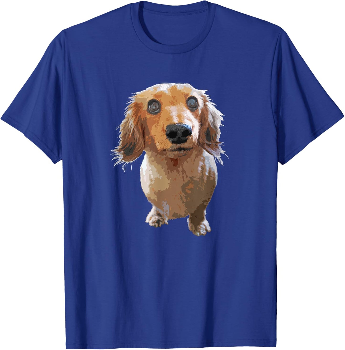 Long Hair Dachshund Cute Wiener Dog Gift Men Kids T-Shirt - T-Shirt | Royal