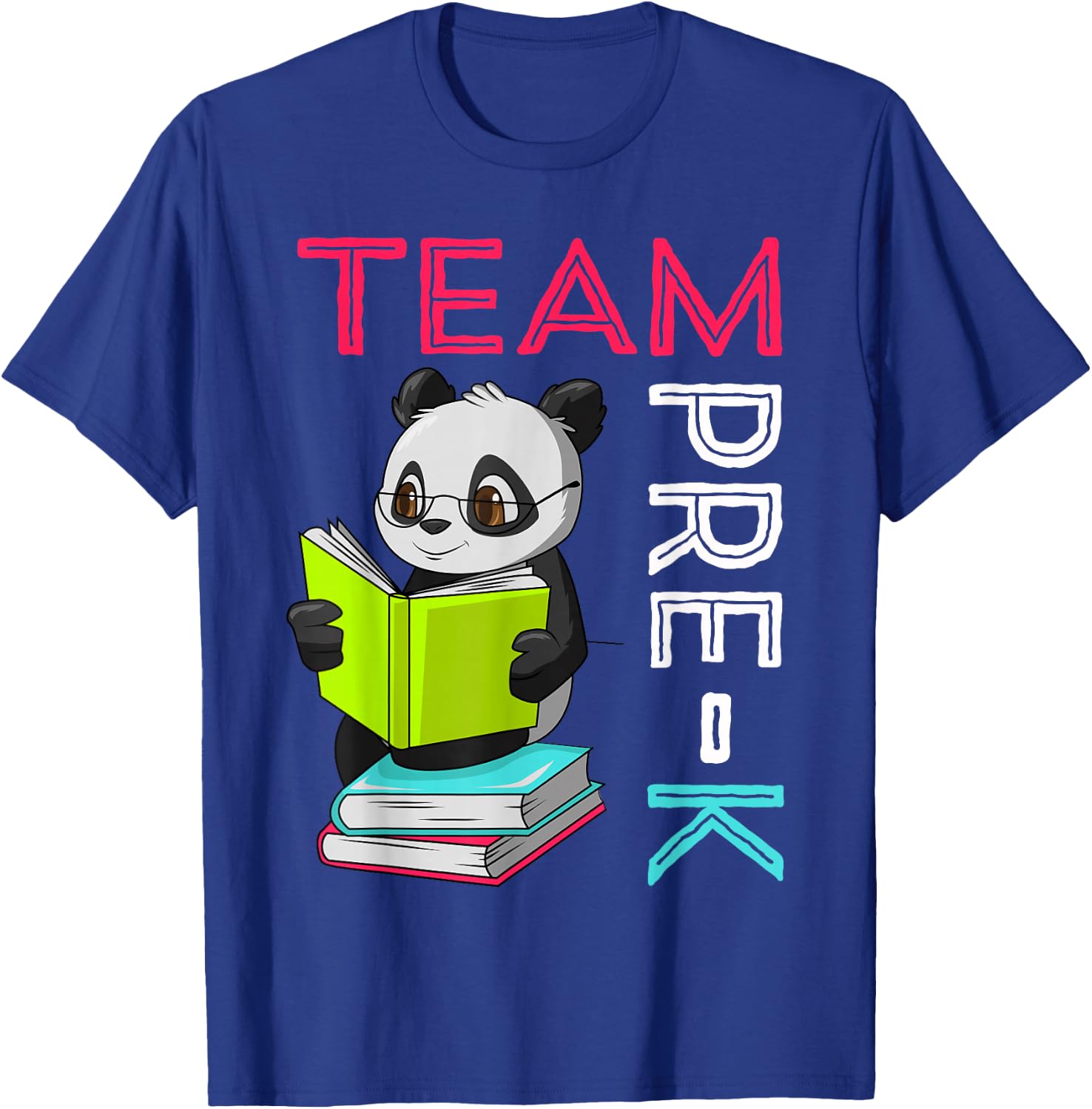 Panda Team Pre-K Teacher First Day Preschool Back to School T-Shirt - T-Shirt | Royal