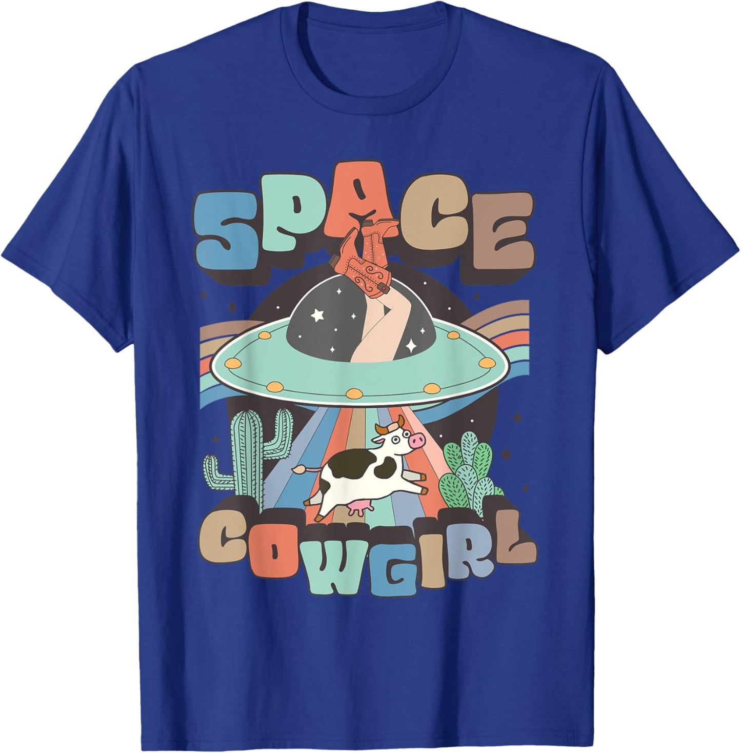 Space Cowgirls Bachelorette Party Rodeo Retro Girls Women T-Shirt - T-Shirt | Royal