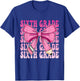 Sixth Grade Pencil Bow First Day Of School 6th Grade T-Shirt - T-Shirt | Royal