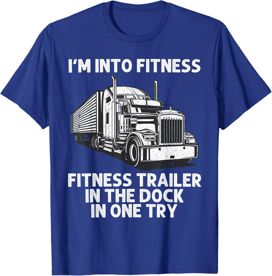 Best Truck Driver Art Dad Women Trucking CDL Trucker T-Shirt - T-Shirt | Royal