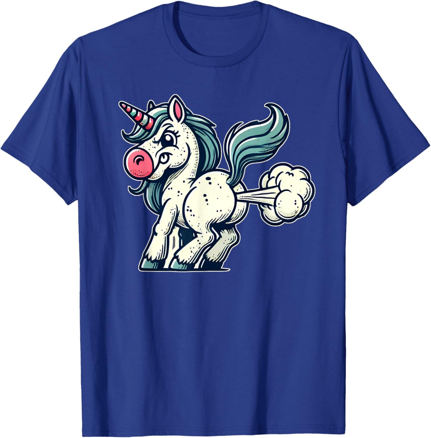 Funny Unicorn Farts for Animal Lovers Who T-Shirt - T-Shirt | Royal