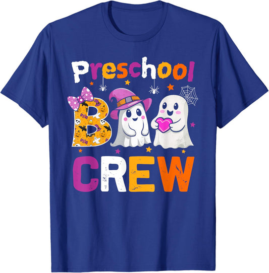 Preschool Boo Crew Funny Preschool Halloween Teacher Kids T-Shirt - T-Shirt | Royal