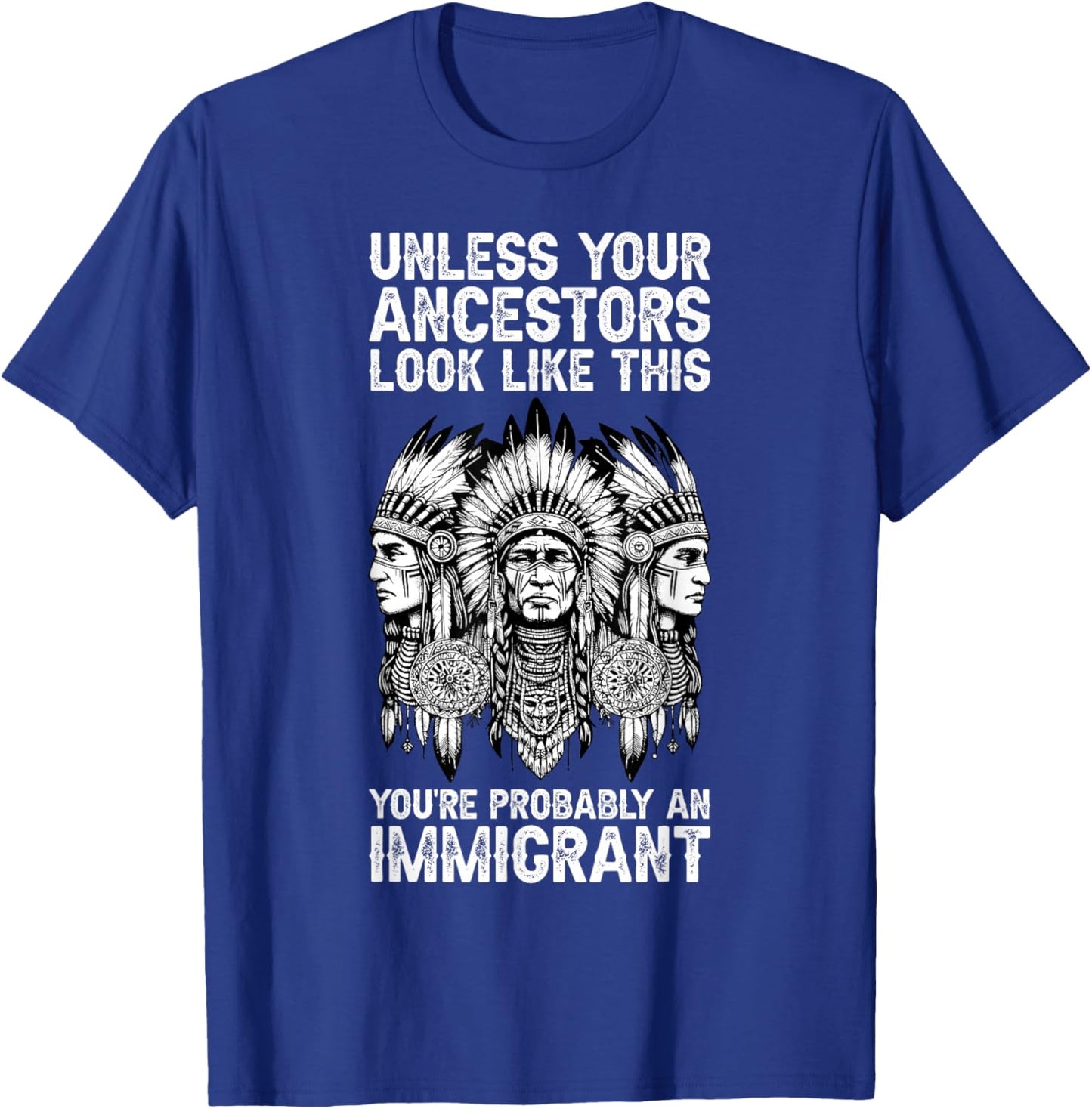 Indian Native American Clothing You're Probably An Immigrant T-Shirt - T-Shirt | Royal