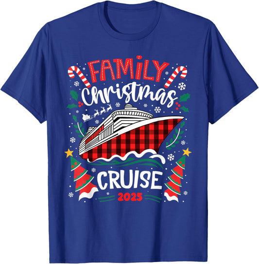 Family Christmas Cruise 2025 Family Matching Merry Christmas T-Shirt - T-Shirt | Royal