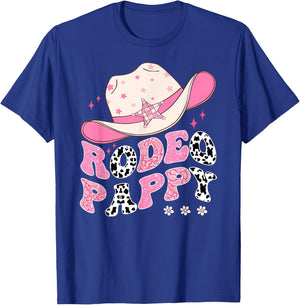 Rodeo Pappy Pink CowGirl 1St Birthday Family Matching T-Shirt - T-Shirt | Royal