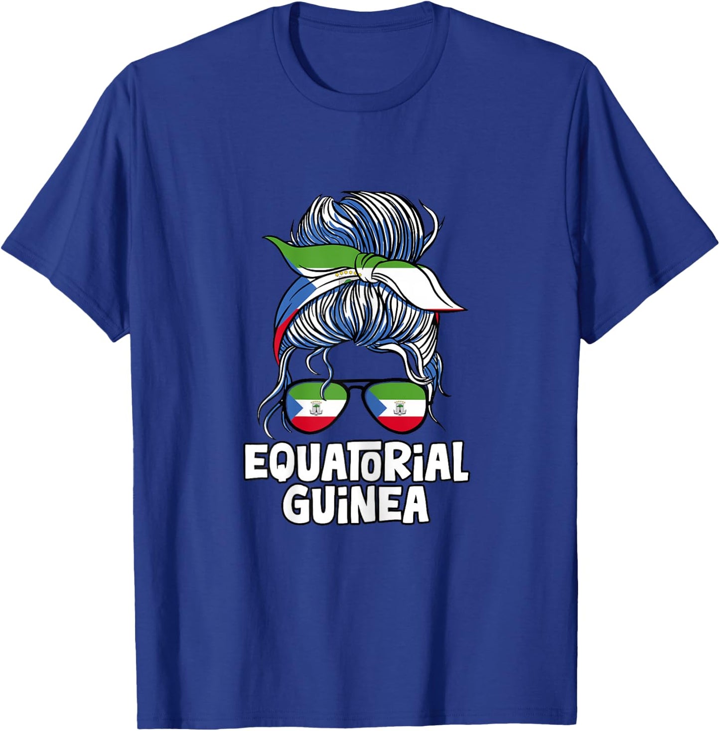 Equatorial Guinea Girl African Girls Flag T-Shirt - T-Shirt | Royal