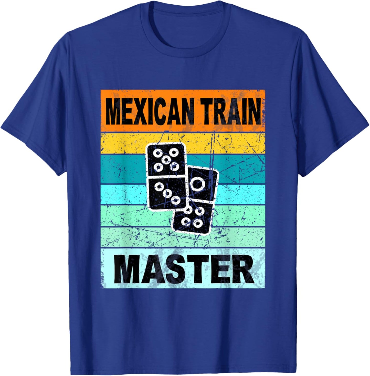 Retro Mexican Train Master Shirt Funny Dominoes Shirts Men , Small, Black T-Shirt - T-Shirt | Royal