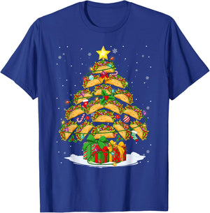 Funny Tacos Christmas Tree Lights & Ornaments Food Lovers T-Shirt - T-Shirt | Royal