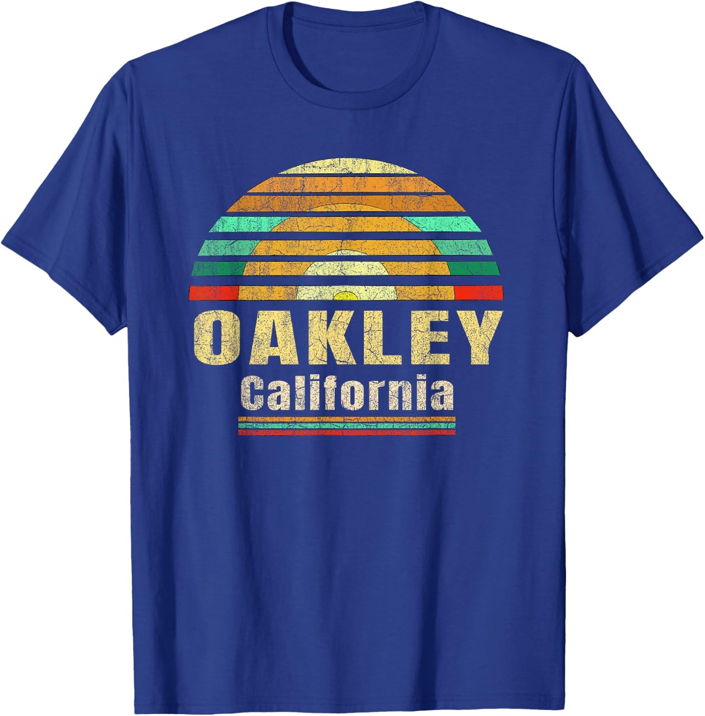 Oakley CA California Home Vintage Gift Retro Sunset Shir T-Shirt - T-Shirt | Royal