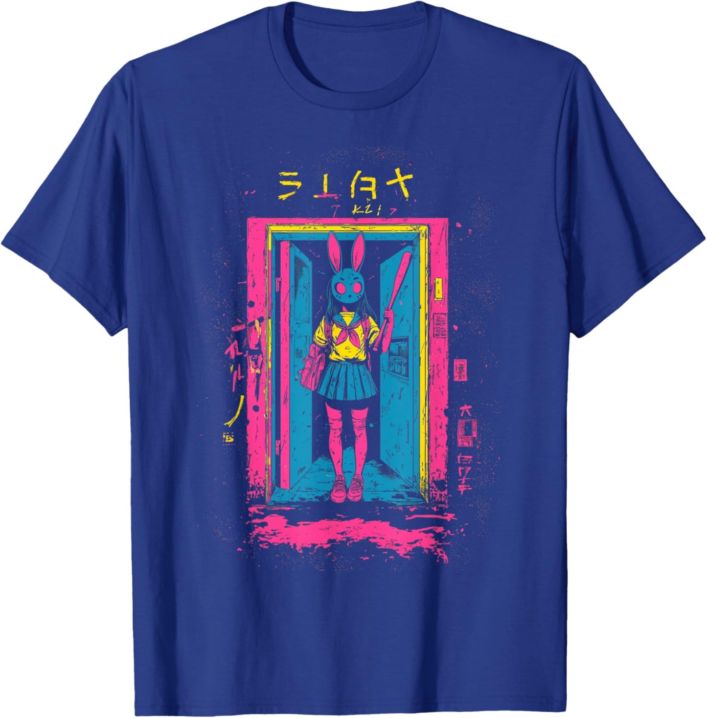 Creepy Girl Bunny Grunge Slasher Pastel Goth Anime Horror T-Shirt - T-Shirt | Royal