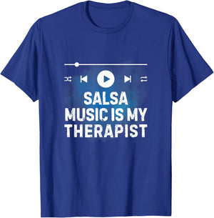 Salsa Music Is My Therapist Music Lover Therapy Vibes T-Shirt - T-Shirt | Royal