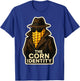 The Corn Identity Funny Corncob Pun Corn Cob Spy Joke T-Shirt - T-Shirt | Royal
