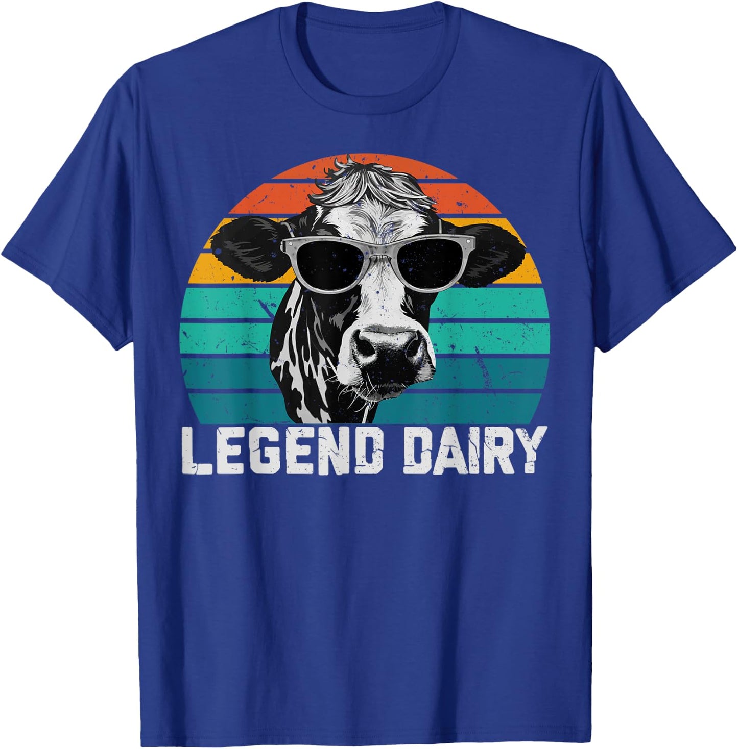 Legend Dairy Funny Farmer Cow Farmer Pun Graphic T-Shirt - T-Shirt | Royal