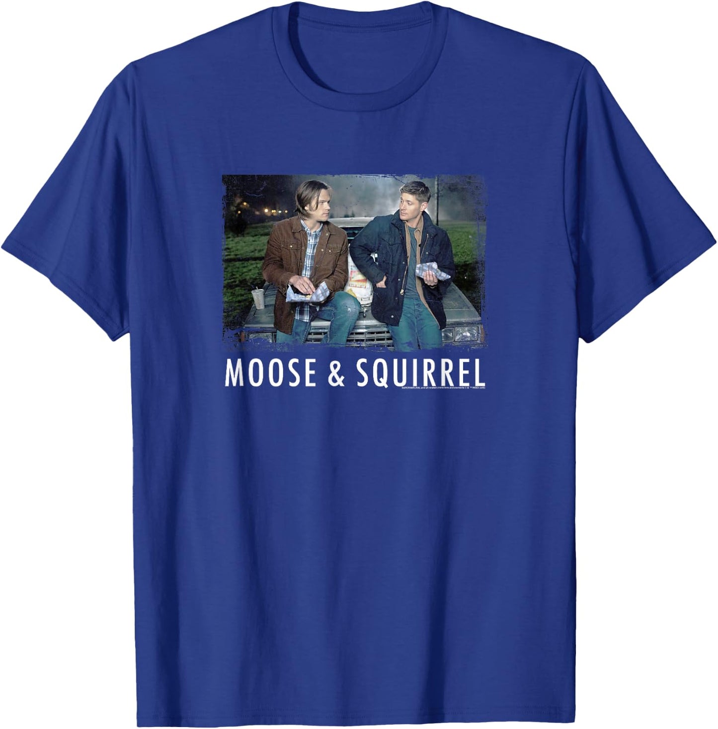 Supernatural Sam & Dean Moose & Squirrel T-Shirt - T-Shirt | Royal