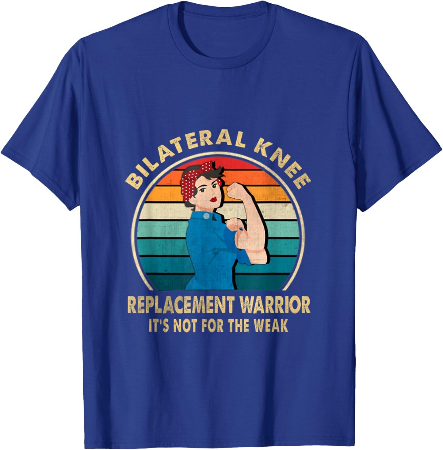 Bilateral Knee Replacement Warrior Recovery Get Well Soon T-Shirt - T-Shirt | Royal