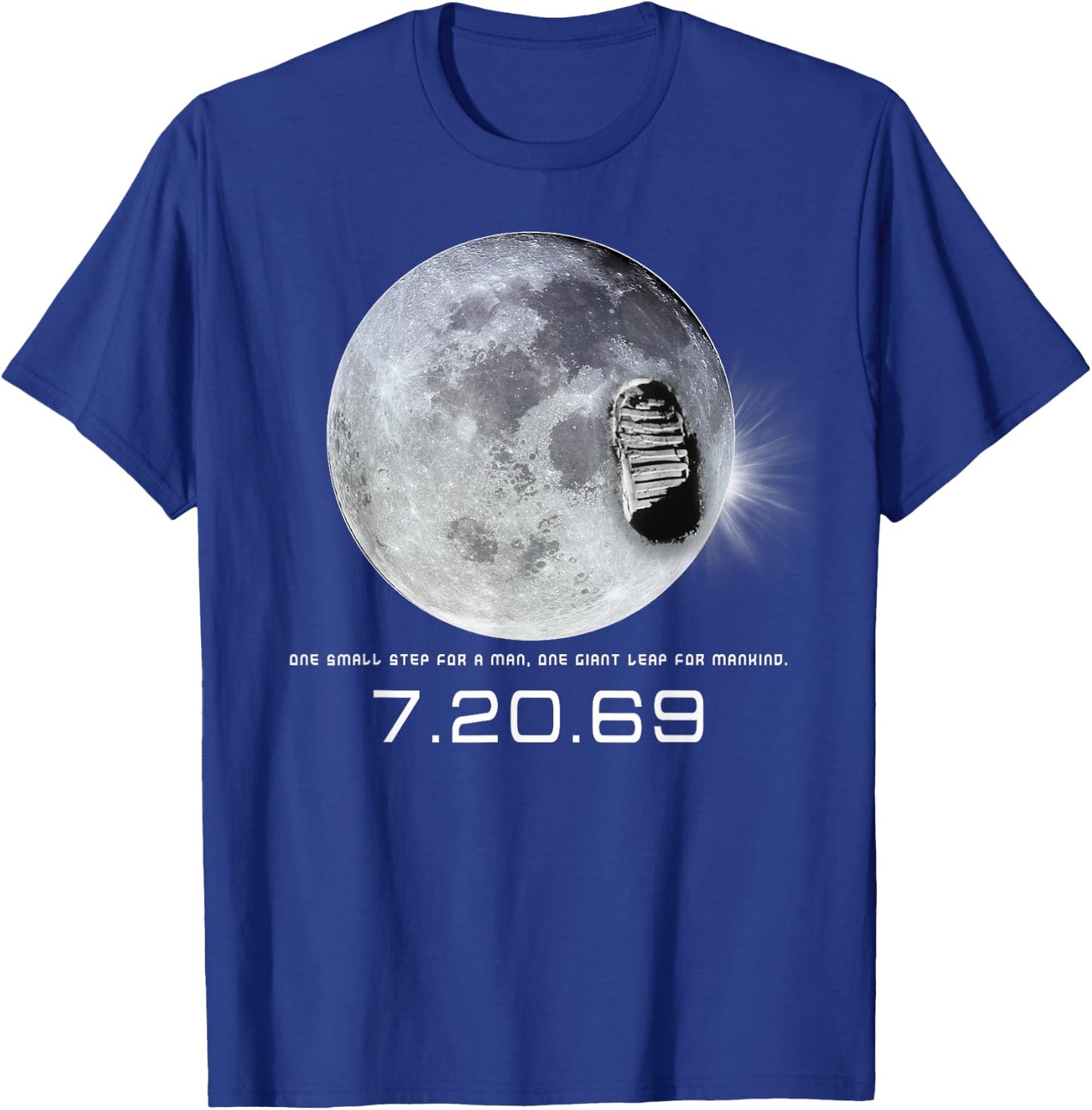 APOLLO 11 MOON Landing One Small Step T-Shirt - T-Shirt | Royal