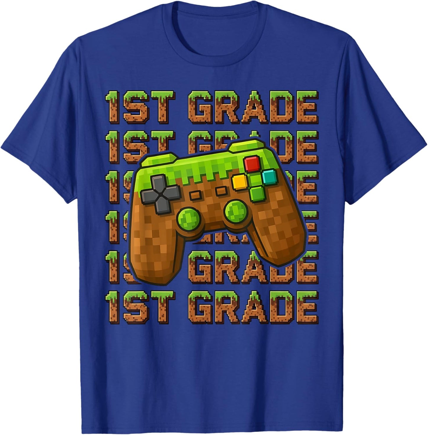 First Day of 1st Grade Level Begins Back to School Girl Boy T-Shirt - T-Shirt | Royal