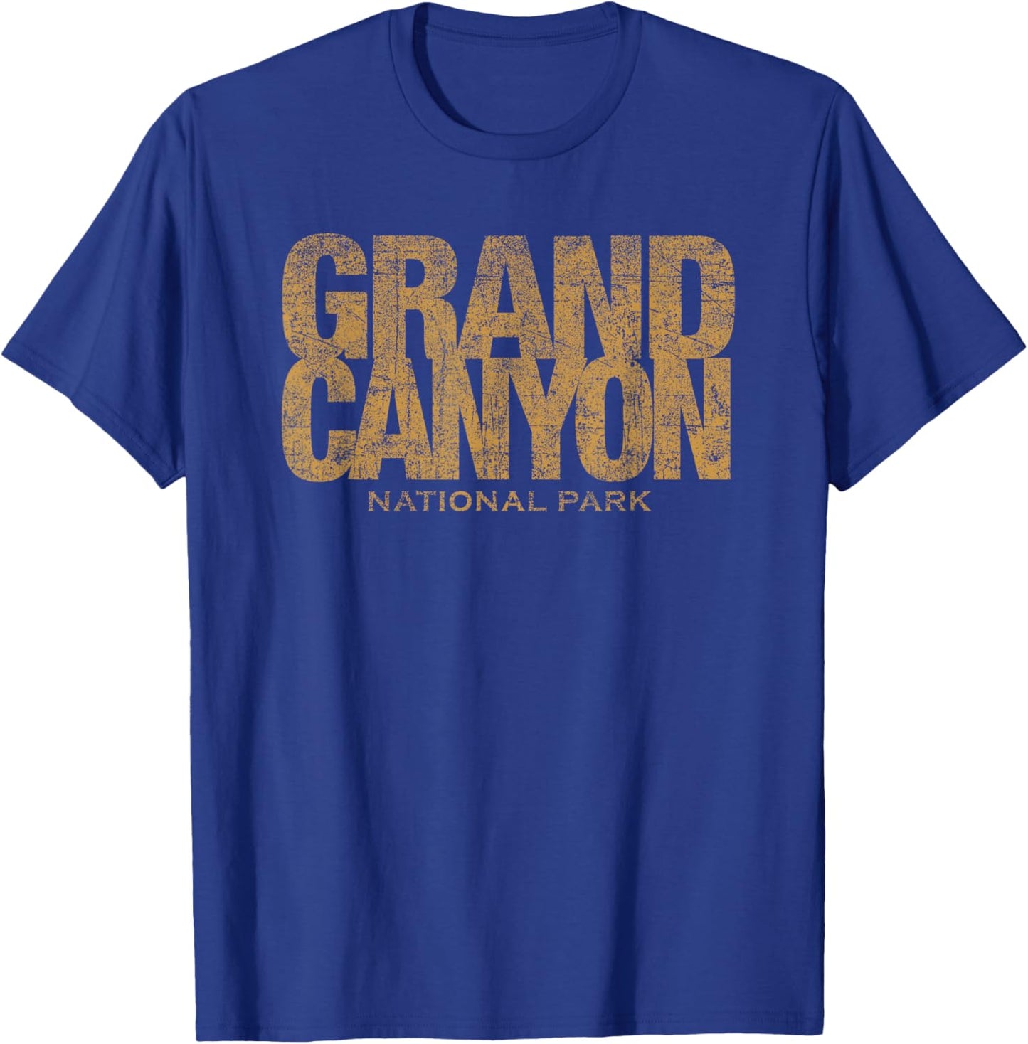 Grand Canyon National Park Retro Rugged Text Hiking Souvenir T-Shirt - T-Shirt | Royal