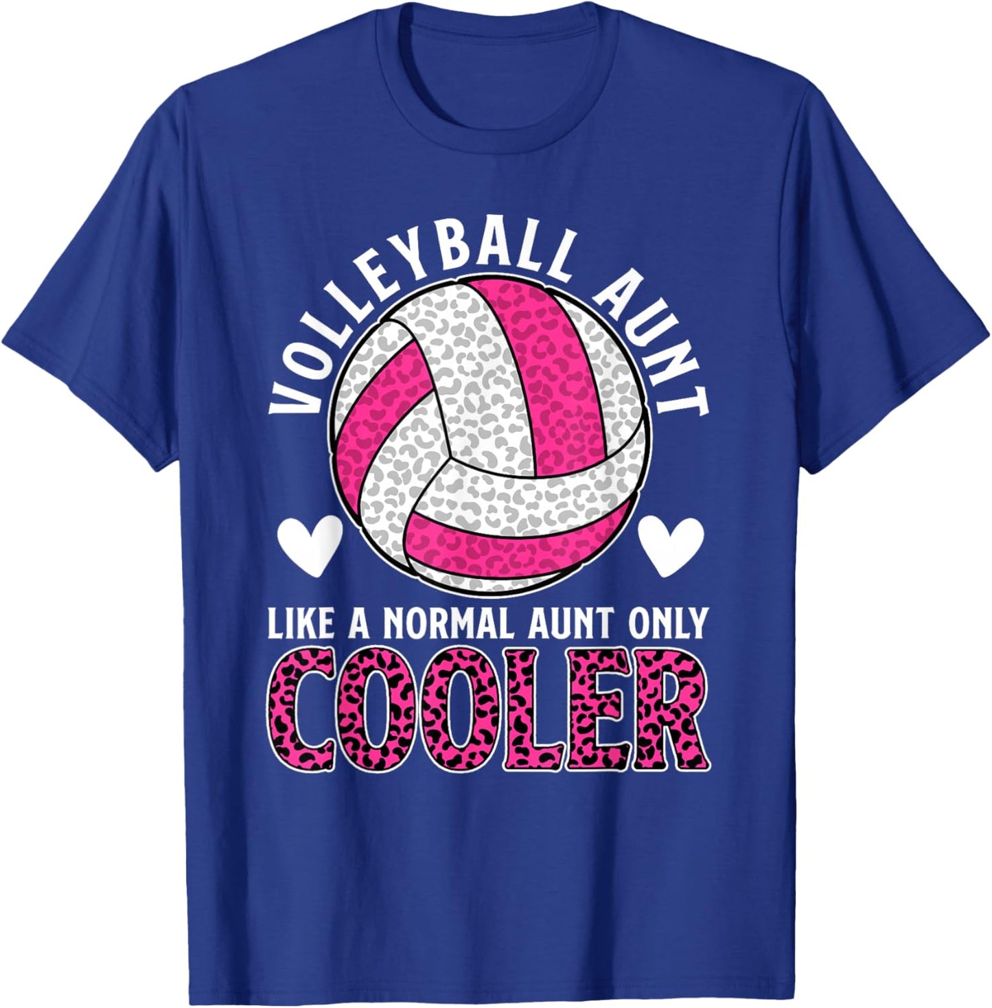 Cool Volleyball Aunt Of A Volleyball Player Auntie T-Shirt - T-Shirt | Royal