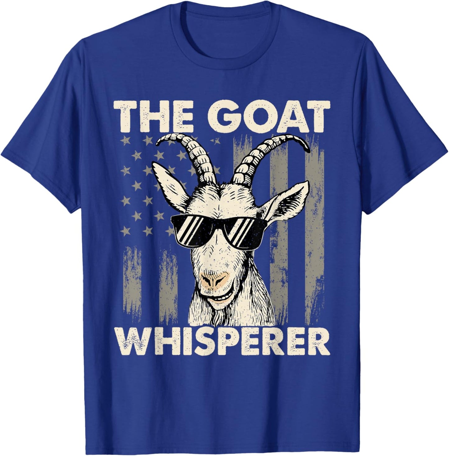 The Goat Whisperer - USA American Flag Farm Animal Lover T-Shirt - T-Shirt | Royal