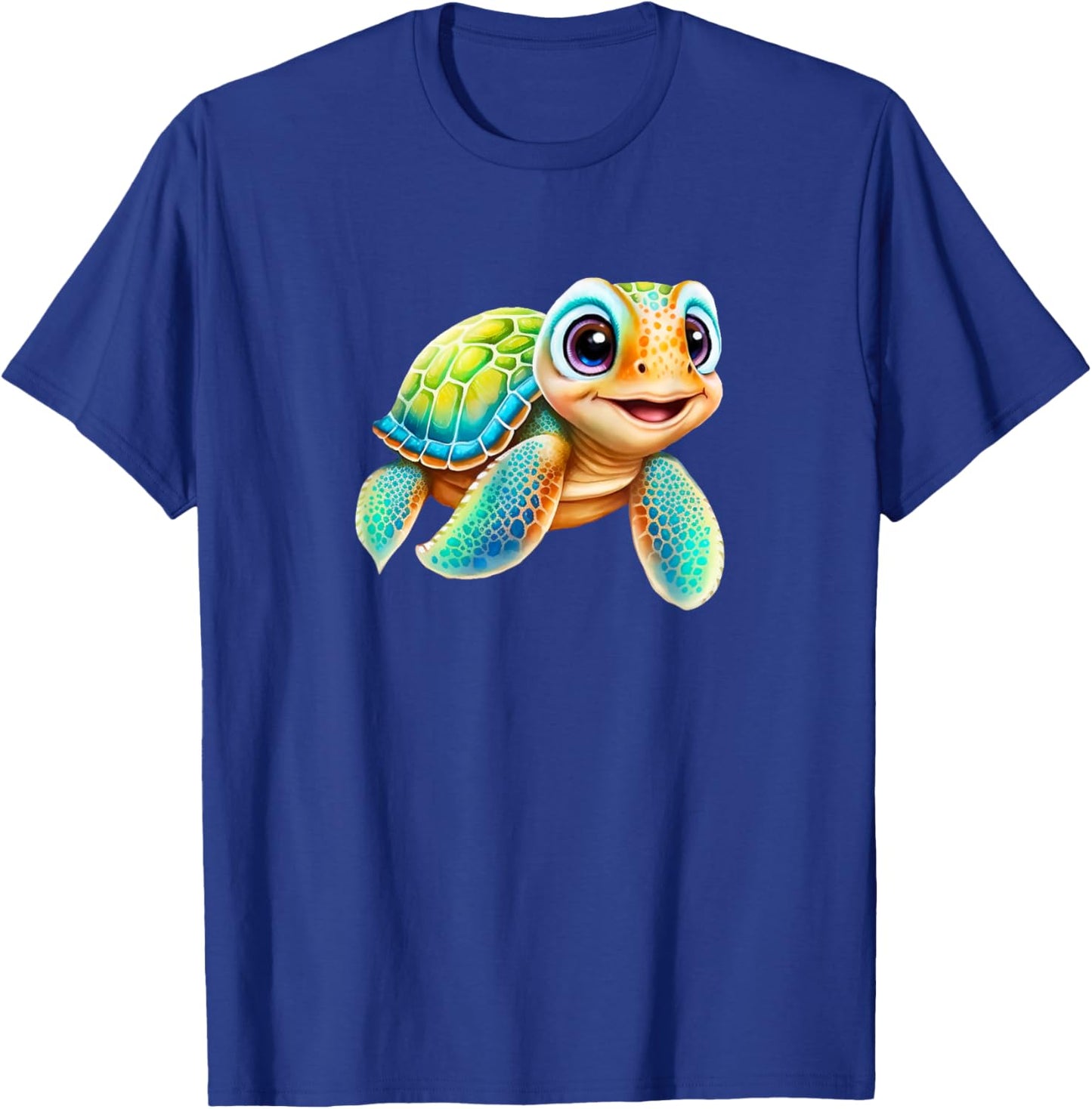 Cute Baby Sea Turtle design T-Shirt - T-Shirt | Royal