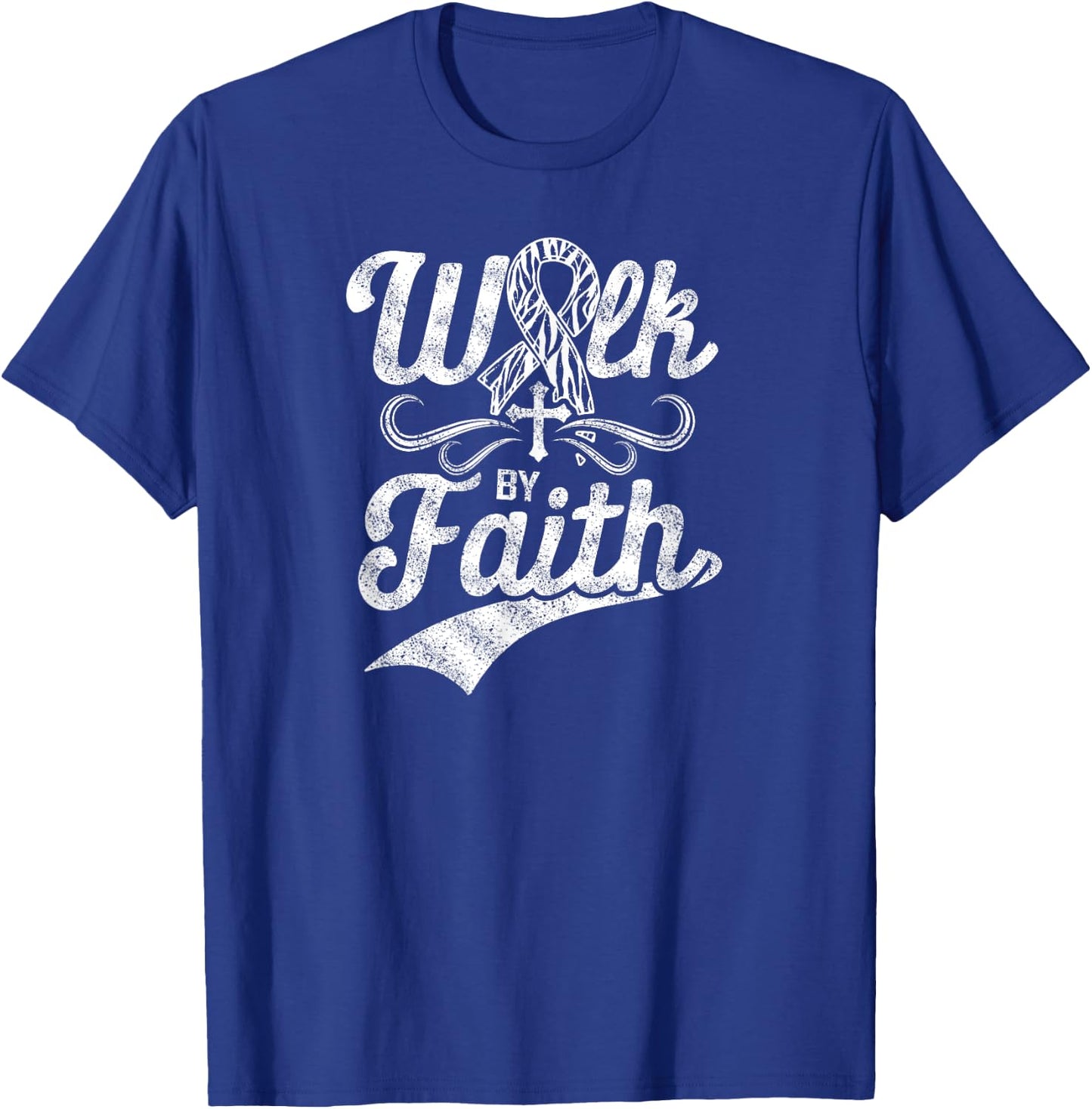 Mindful Christian Religious Zebra Ribbon Carcinoid Cancer T-Shirt - T-Shirt | Royal