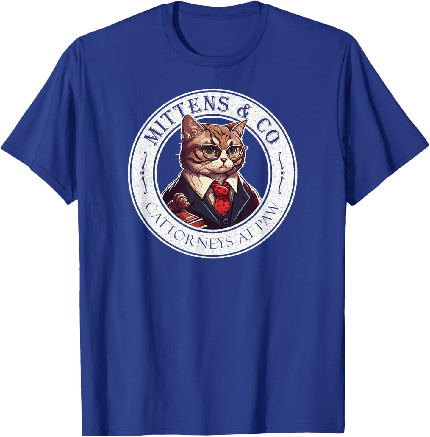 Mittens & Co, Cattorneys At Paw T-Shirt - T-Shirt | Royal