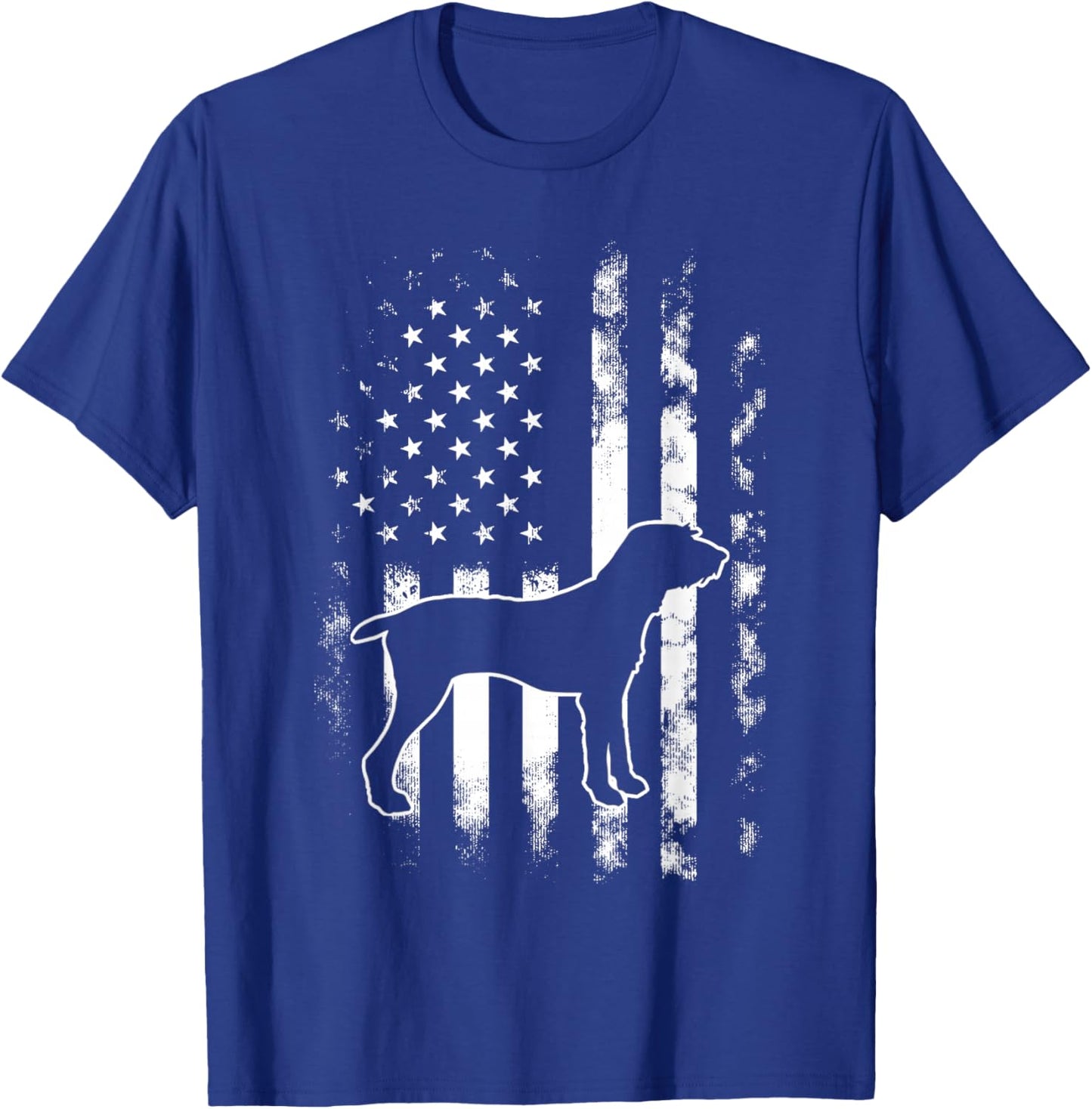 American US Flag Pudelpointer T-Shirt - T-Shirt | Royal